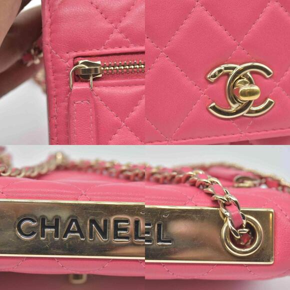 Chanel Lambskin Quilted Mini Trendy CC Wallet On Chain WOC - Picture 4 of 15